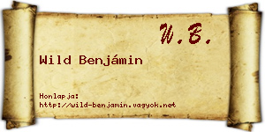 Wild Benjámin névjegykártya
